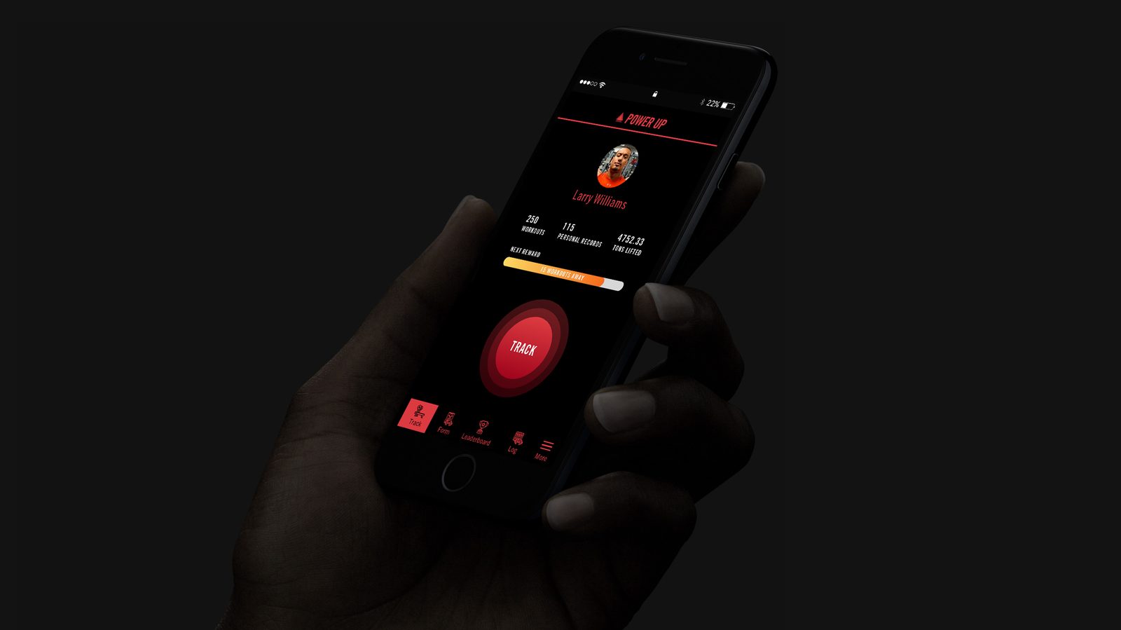 Husani Barnwell portfolio: PowerUp App AR Track Mockup