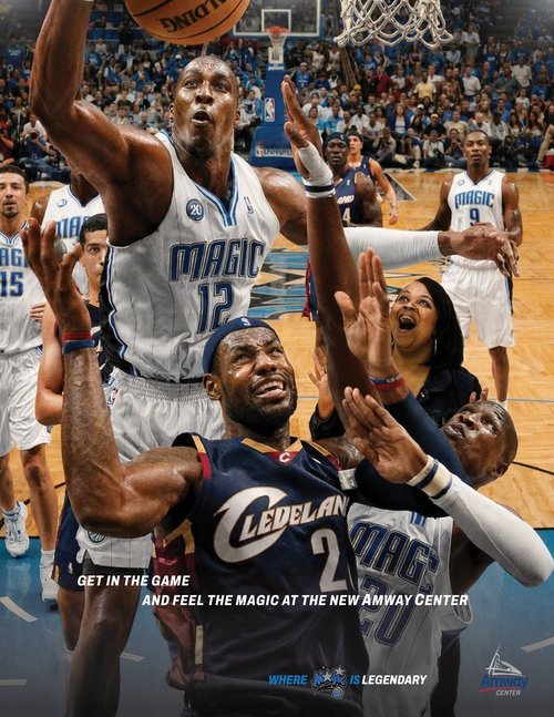 Husani Barnwell portfolio: Orlando Magic print ad, a block at the rim under Get in the game and feel the Magic